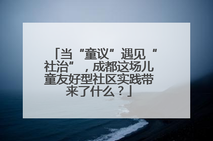 当“童议”遇见“社治”，成都这场儿童友好型社区实践带来了什么？