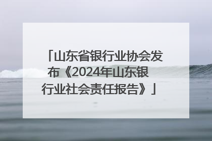 山东省银行业协会发布《2024年山东银行业社会责任报告》