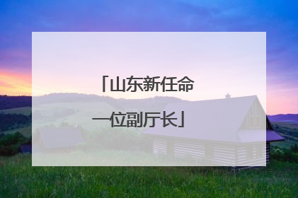 山东新任命一位副厅长