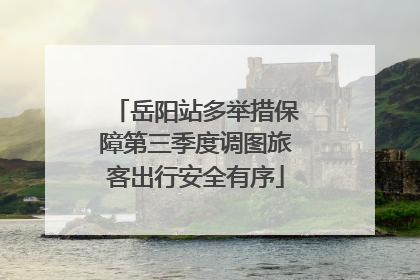 岳阳站多举措保障第三季度调图旅客出行安全有序