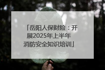 岳阳人保财险：开展2025年上半年消防安全知识培训