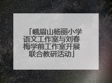 峨眉山杨丽小学语文工作室与刘春梅学前工作室开展联合教研活动