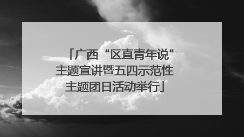 广西“区直青年说”主题宣讲暨五四示范性主题团日活动举行