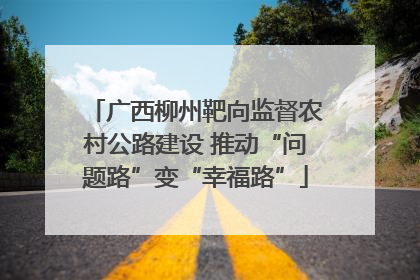 广西柳州靶向监督农村公路建设 推动“问题路”变“幸福路”