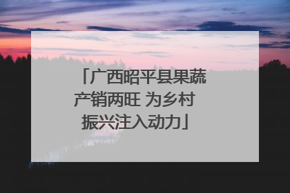 广西昭平县果蔬产销两旺 为乡村振兴注入动力