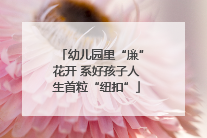 幼儿园里“廉”花开 系好孩子人生首粒“纽扣”