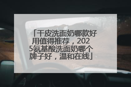 干皮洗面奶哪款好用值得推荐，2025氨基酸洗面奶哪个牌子好，温和在线