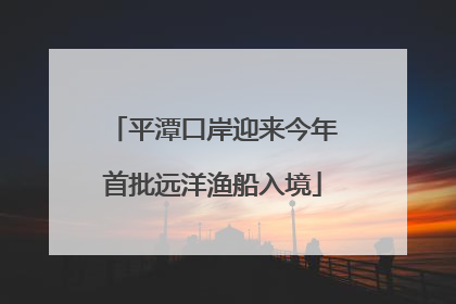 平潭口岸迎来今年首批远洋渔船入境