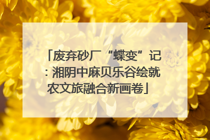 废弃砂厂“蝶变”记：湘阴中麻贝乐谷绘就农文旅融合新画卷