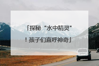 探秘“水中精灵”！孩子们直呼神奇