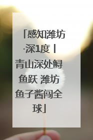 感知潍坊·深1度丨青山深处鲟鱼跃 潍坊鱼子酱闯全球