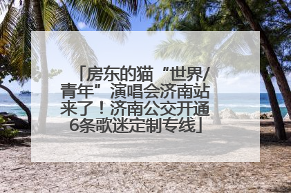房东的猫“世界/青年”演唱会济南站来了！济南公交开通6条歌迷定制专线