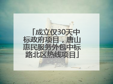 成立仅30天中标政府项目，唐山惠民服务外包中标路北区热线项目