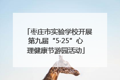 枣庄市实验学校开展第九届“5·25”心理健康节游园活动