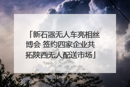 新石器无人车亮相丝博会 签约四家企业共拓陕西无人配送市场