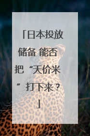 日本投放储备 能否把“天价米”打下来？