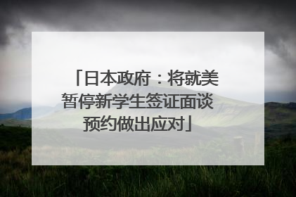日本政府：将就美暂停新学生签证面谈预约做出应对