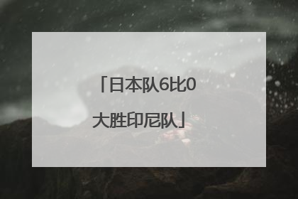 日本队6比0大胜印尼队