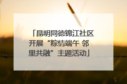 昆明同德锦江社区开展“粽情端午 邻里共融”主题活动