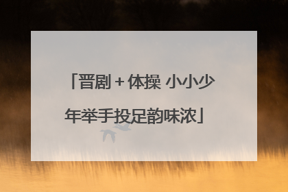 晋剧＋体操 小小少年举手投足韵味浓