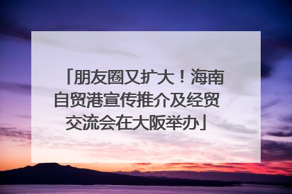 朋友圈又扩大！海南自贸港宣传推介及经贸交流会在大阪举办