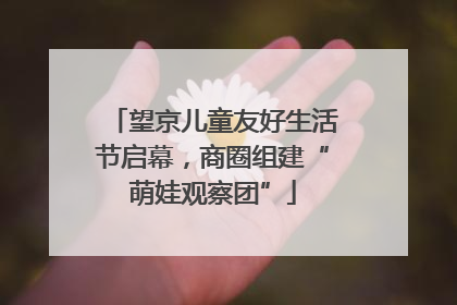 望京儿童友好生活节启幕，商圈组建“萌娃观察团”