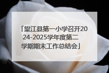 望江县第一小学召开2024-2025学年度第二学期期末工作总结会