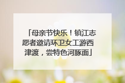 母亲节快乐！镇江志愿者邀请环卫女工游西津渡，尝特色河豚面