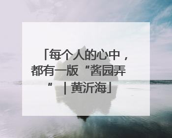 每个人的心中，都有一版“酱园弄”｜黄沂海