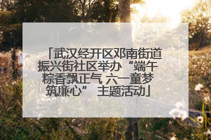武汉经开区邓南街道振兴街社区举办“端午粽香飘正气 六一童梦筑廉心” 主题活动