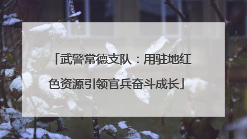 武警常德支队：用驻地红色资源引领官兵奋斗成长