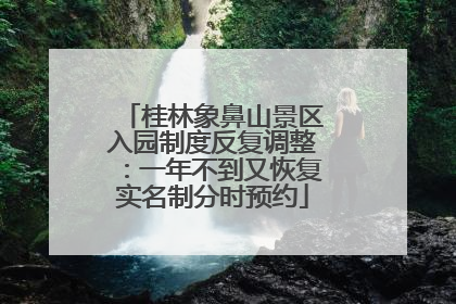 桂林象鼻山景区入园制度反复调整：一年不到又恢复实名制分时预约