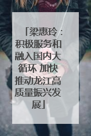 梁惠玲：积极服务和融入国内大循环 加快推动龙江高质量振兴发展