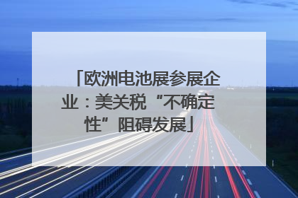 欧洲电池展参展企业：美关税“不确定性”阻碍发展