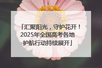 汇聚阳光，守护花开！2025年全国高考各地护航行动持续展开