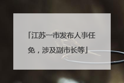 江苏一市发布人事任免，涉及副市长等