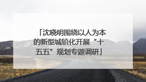 沈晓明围绕以人为本的新型城镇化开展“十五五”规划专题调研