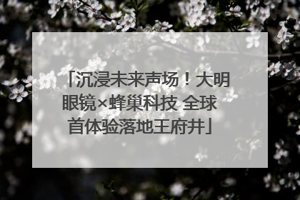 沉浸未来声场！大明眼镜×蜂巢科技 全球首体验落地王府井