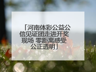 河南体彩公益公信见证团走进开奖现场 零距离感受公正透明