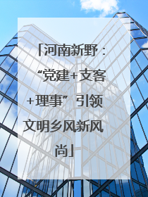 河南新野：“党建+支客+理事”引领文明乡风新风尚