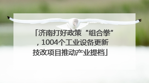 济南打好政策“组合拳”，1004个工业设备更新技改项目推动产业提档