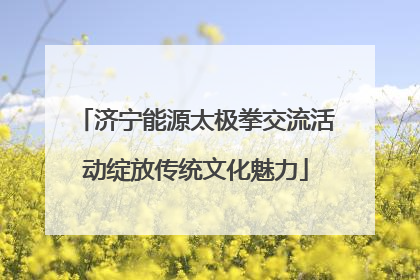 济宁能源太极拳交流活动绽放传统文化魅力