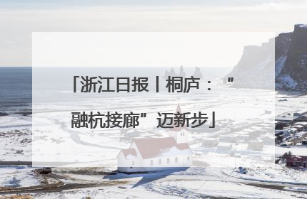 浙江日报丨桐庐：“融杭接廊”迈新步