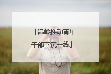 温岭推动青年干部下沉一线