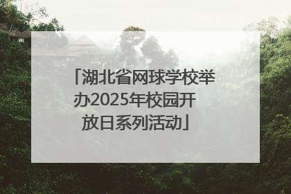 湖北省网球学校举办2025年校园开放日系列活动