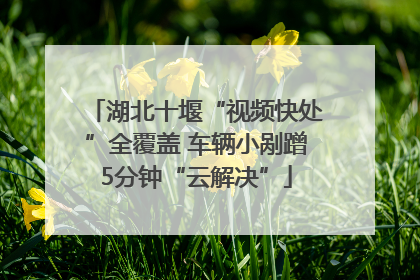 湖北十堰“视频快处”全覆盖 车辆小剐蹭5分钟“云解决”