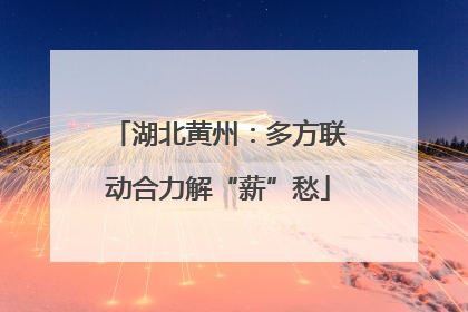 湖北黄州：多方联动合力解“薪”愁