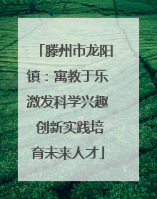 滕州市龙阳镇：寓教于乐激发科学兴趣 创新实践培育未来人才