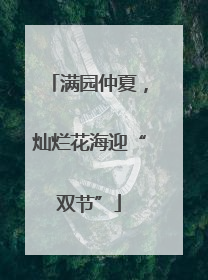 满园仲夏，灿烂花海迎“双节”