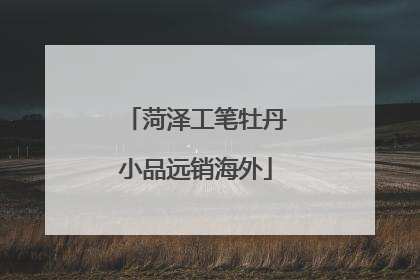 菏泽工笔牡丹小品远销海外